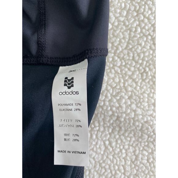 Ododos Women's X-SMALL High Waist Black Bikers Shorts Zipper Media Pocket NWT - Picture 7 of 8